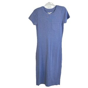 NEW Outerknown Neptune Shirt Dress Midi Sz XS Hemp Blend Neutral‎ Airy Blue